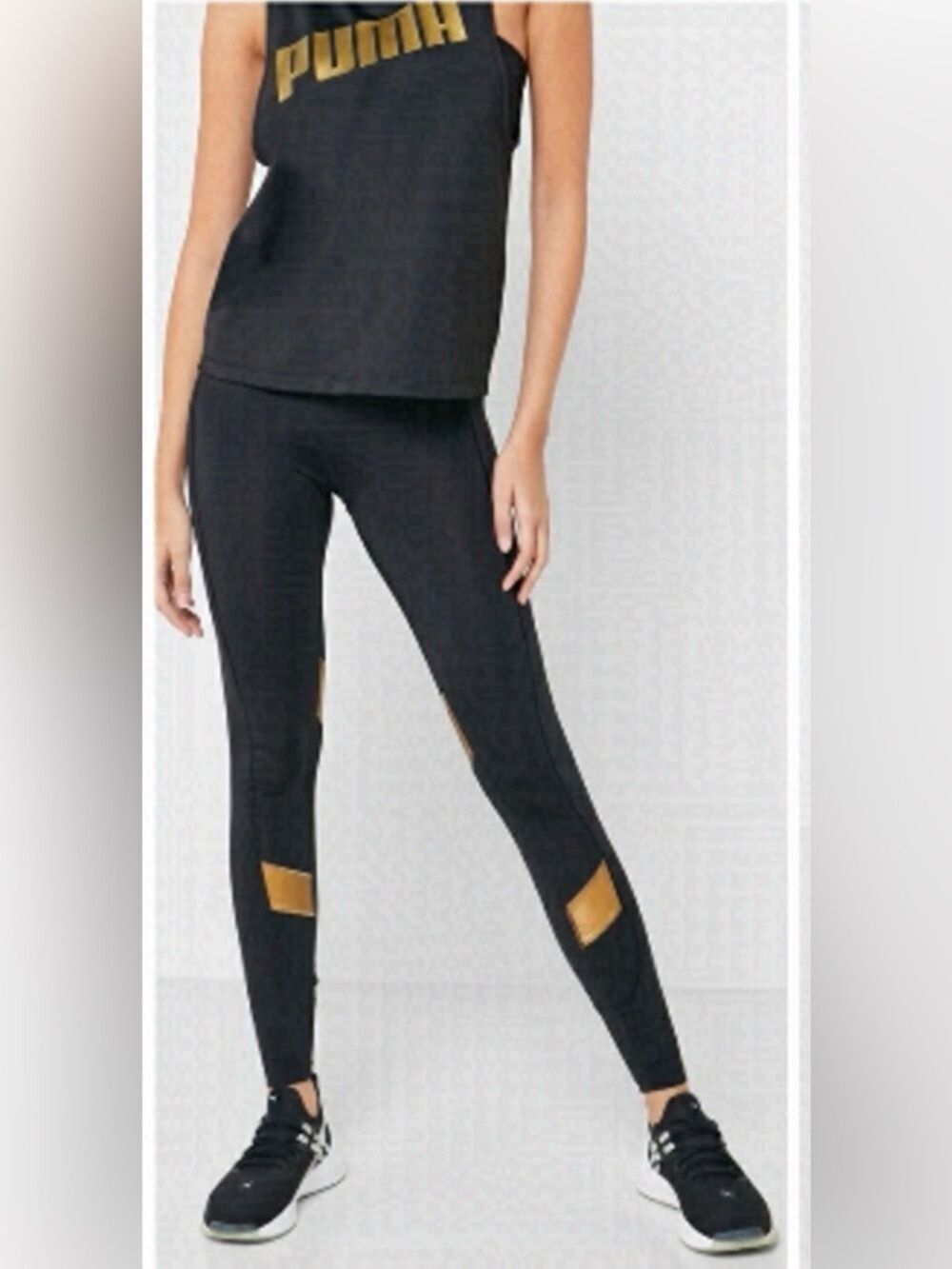 PUMA Gold Metal Splash Eclipse High Rise Drycell Leggings